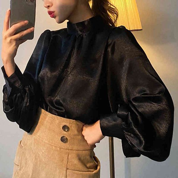 satin blouse long lantern sleeve office chic ladies shirt white korean fashion clothing black spring blouses women chemise
satin blouse long lantern sleeve office chic ladies shirt white korean fashion clothing black spring blouses women chemise
