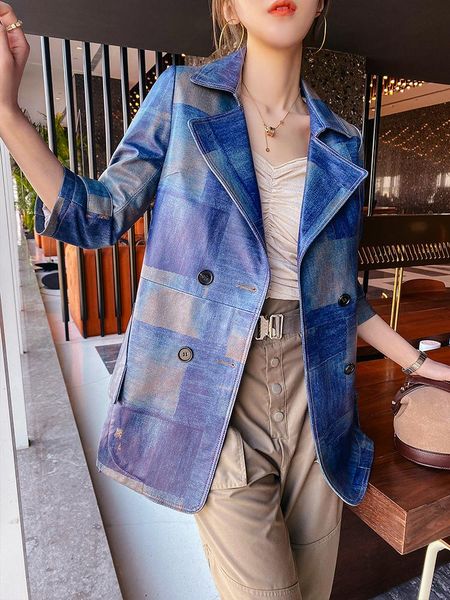 women's trench coats designer 2021 denim casual style cotton sheepskin leather coat women's medium and long fur, Tan;black
women's trench coats designer 2021 denim casual style cotton sheepskin leather coat women's medium and long fur, Tan;black