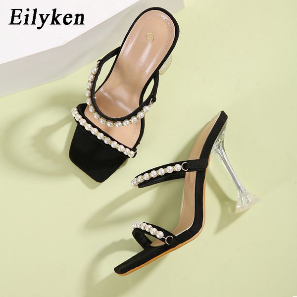 eilyken plus size 34-40 pvc transparent band square open toe slippers string bead crystal heel slides shoes c0410, Black
eilyken plus size 34-40 pvc transparent band square open toe slippers string bead crystal heel slides shoes c0410, Black