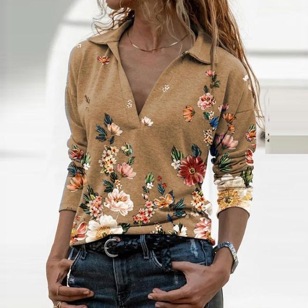 women's blouses & shirts spring v-neck turn down long sleeves print fashion female clothes casual comfortable soft woman, White
women's blouses & shirts spring v-neck turn down long sleeves print fashion female clothes casual comfortable soft woman, White