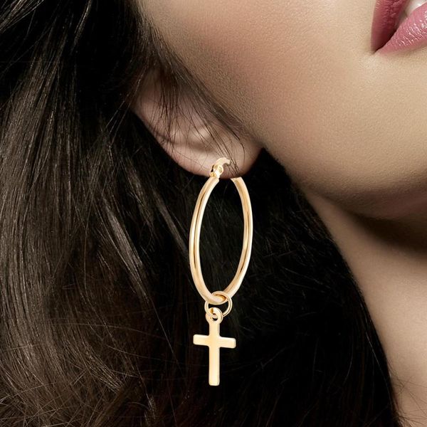 hoop & huggie drop earrings charms women pendant earring cross girl fashion jewelry lady temperament party stainless steel, Golden;silver
hoop & huggie drop earrings charms women pendant earring cross girl fashion jewelry lady temperament party stainless steel, Golden;silver