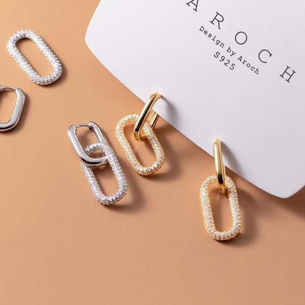hoop & huggie 925 sterling silver earrings for women micro pave cz zircon crystal oval round korean elegant earings party luxury jewelry, Golden;silver
hoop & huggie 925 sterling silver earrings for women micro pave cz zircon crystal oval round korean elegant earings party luxury jewelry, Golden;silver