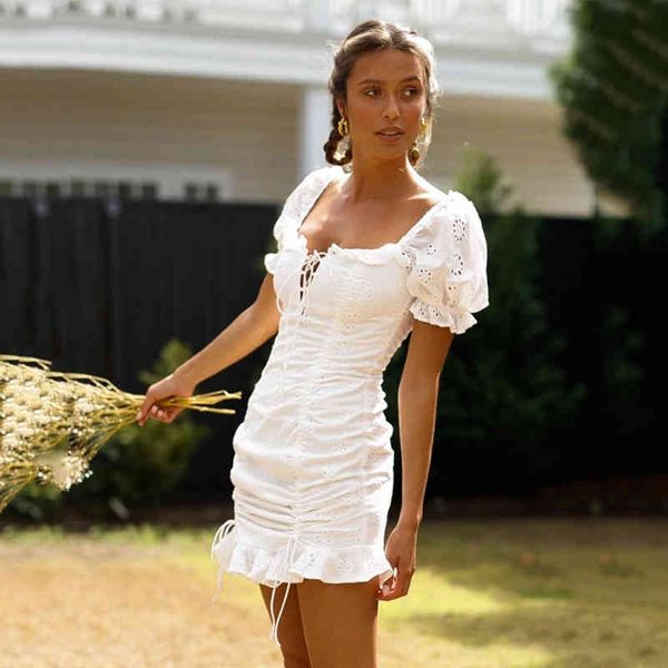 lace up embriodery white summer women hollow out beach short puff sleeve ruffle ruched bodycon mini dress vestidos, Black;gray
lace up embriodery white summer women hollow out beach short puff sleeve ruffle ruched bodycon mini dress vestidos, Black;gray