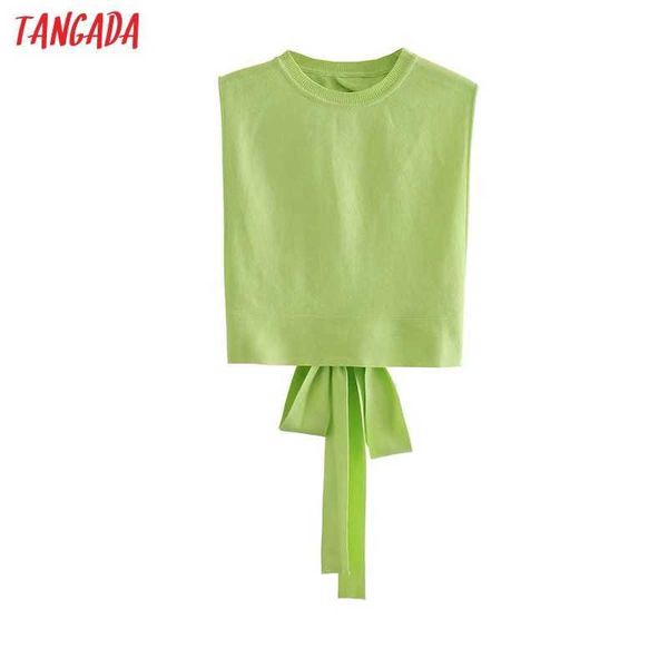 tangada women green backless knit camis crop with slash sleeveless short shirts female casual solid ab33 210609, White
tangada women green backless knit camis crop with slash sleeveless short shirts female casual solid ab33 210609, White