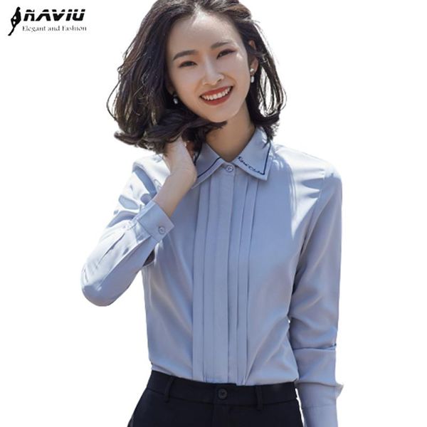 women's blouses & shirts naviu elegant women shirt fashion formal long sleeve slim chiffon office ladies work, White
women's blouses & shirts naviu elegant women shirt fashion formal long sleeve slim chiffon office ladies work, White