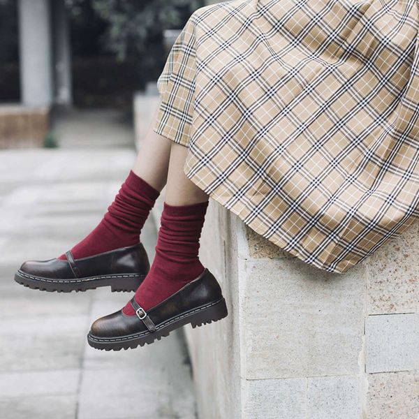 Casual shoes Spring 2021 lovely wind leather shoes women's College code Lizhen thick soled JK, Retro brown cross zone
Casual shoes Spring 2021 lovely wind leather shoes women's College code Lizhen thick soled JK, Retro brown cross zone