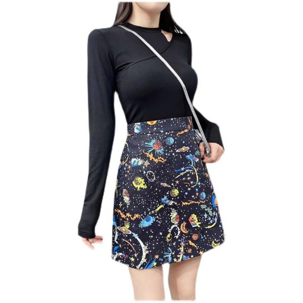 skirts summer women's starry sky pattern temperament fashion high waist skirt 2021 print all-match a-line miniskirt, Black
skirts summer women's starry sky pattern temperament fashion high waist skirt 2021 print all-match a-line miniskirt, Black