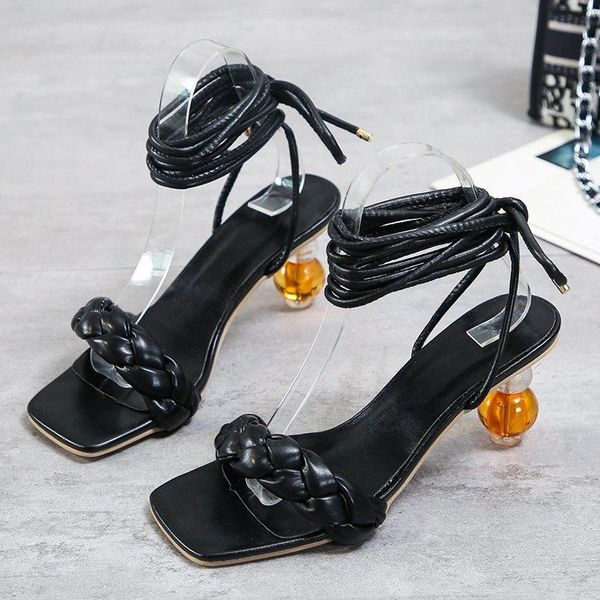sandals women summer fashion women's 2021 all-match solid color lace-up high-heeled for ladies party shoes, Black
sandals women summer fashion women's 2021 all-match solid color lace-up high-heeled for ladies party shoes, Black