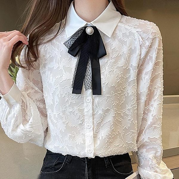 women's blouses & shirts femme long sleeve white blouse women blusas mujer de moda 2021 turn down collar chiffon shirt e676
women's blouses & shirts femme long sleeve white blouse women blusas mujer de moda 2021 turn down collar chiffon shirt e676