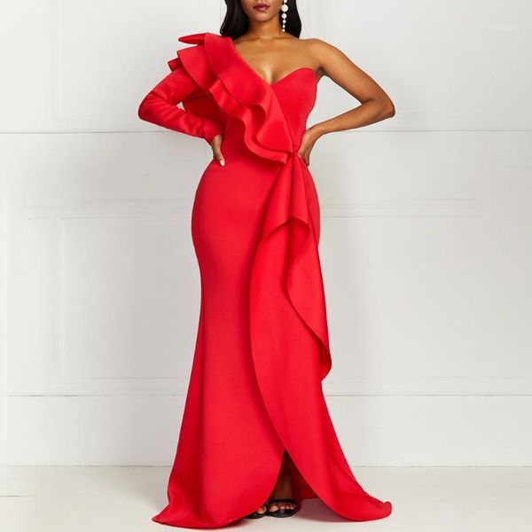 vintage women party dress one shoulder ruffles long dresses african fashion robe elegant evening formal vestido maxi casual, Black;gray
vintage women party dress one shoulder ruffles long dresses african fashion robe elegant evening formal vestido maxi casual, Black;gray