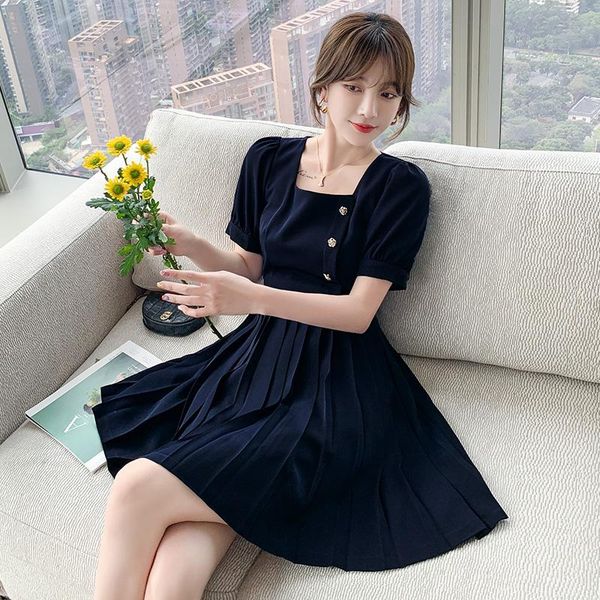 party dresses coigarsam real fashion dress summer square collar short sleeve high waist black women, White;black
party dresses coigarsam real fashion dress summer square collar short sleeve high waist black women, White;black