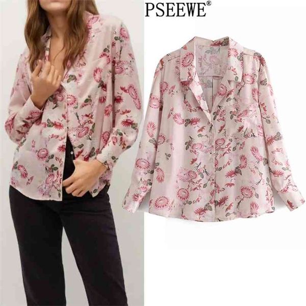 women shirts pink floral print button up female shirt spring fashion pocket long sleeve streetwear elegant blouse 210519, White
women shirts pink floral print button up female shirt spring fashion pocket long sleeve streetwear elegant blouse 210519, White