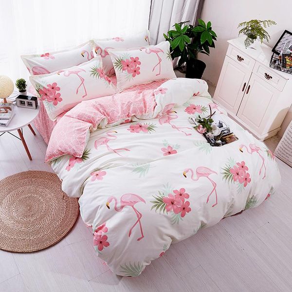 flamingo duvet cover polyester 100% bedding set cute 240x220 bedspread on the bed twin  king size home textile sets 
flamingo duvet cover polyester 100% bedding set cute 240x220 bedspread on the bed twin  king size home textile sets