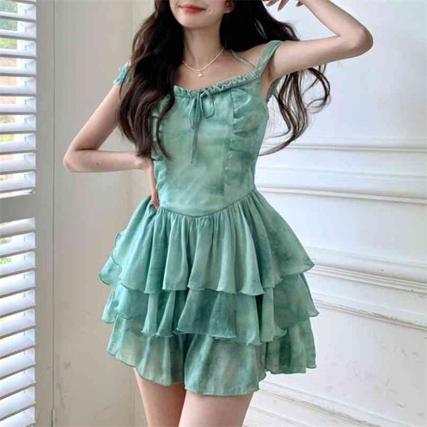 dress female lotus leaf green tie-dye cake short summer temperament japanese suspender 210529, Black;gray
dress female lotus leaf green tie-dye cake short summer temperament japanese suspender 210529, Black;gray