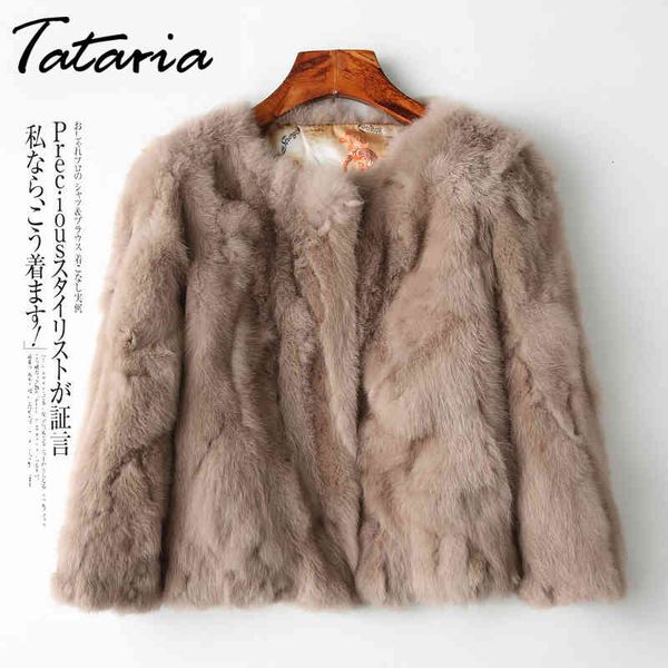 tataria real rabbit fur jacket for women long sleeve plus size overcoat women's short coat female warm plush coats 210514, Black
tataria real rabbit fur jacket for women long sleeve plus size overcoat women's short coat female warm plush coats 210514, Black