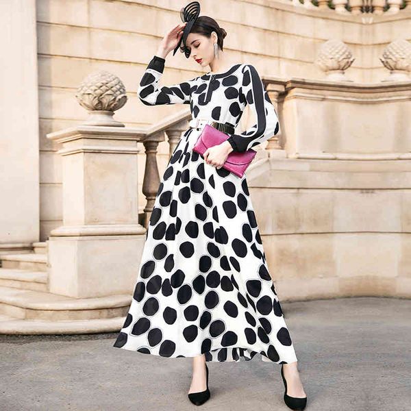 dress plus size clothing spring style women o-neck polka dot prints long sleeve vintage party maxi dress vestidos mujer 2xl 3xl, Black;gray
dress plus size clothing spring style women o-neck polka dot prints long sleeve vintage party maxi dress vestidos mujer 2xl 3xl, Black;gray