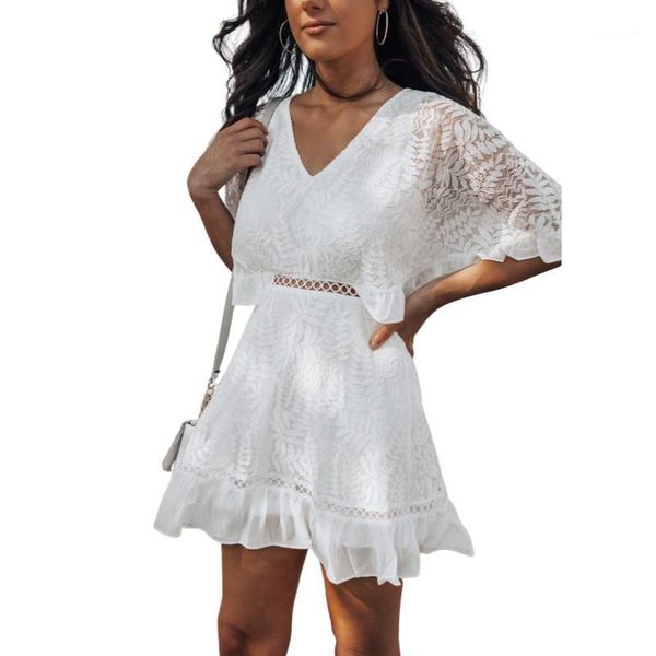 casual dresses 2021 women lace mid sleeve dress fashion solid color v-neck hollow high waist short, Black;gray
casual dresses 2021 women lace mid sleeve dress fashion solid color v-neck hollow high waist short, Black;gray