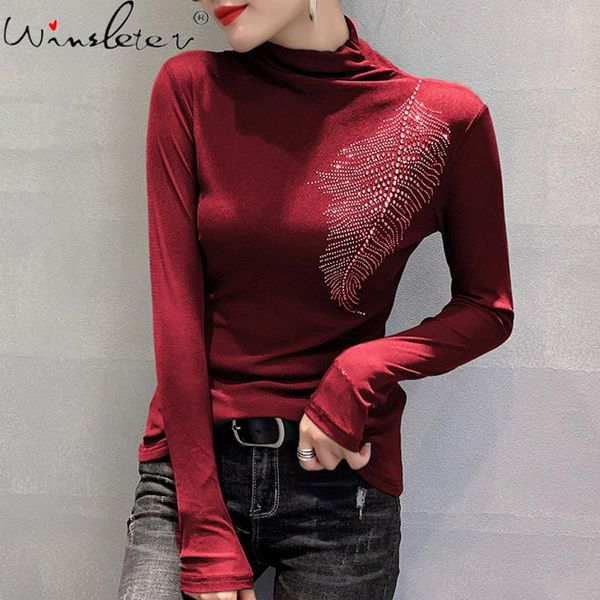 fall winter korean style t-shirt fashion turtleneck mesh shiny diamond women ropa mujer casual tees 2021 t08620l women's, White
fall winter korean style t-shirt fashion turtleneck mesh shiny diamond women ropa mujer casual tees 2021 t08620l women's, White