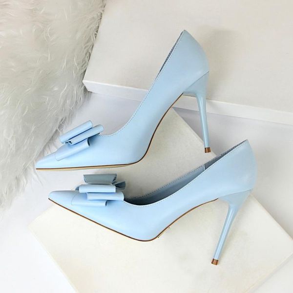 dress shoes heel women sweet bow high heeled woman thin heels size 42 43 matte point pink blue pumps elegant female, Black
dress shoes heel women sweet bow high heeled woman thin heels size 42 43 matte point pink blue pumps elegant female, Black