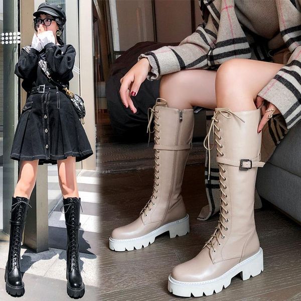 big size shoes leather women's boots in autumn and winter of antiskid thick cool personality fashionable, Black
big size shoes leather women's boots in autumn and winter of antiskid thick cool personality fashionable, Black