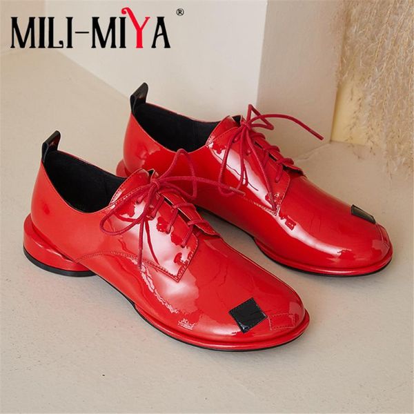 mili-miya personalized design mixed color women patent leather pumps lace-up round toe full genuine fashion street shoes dress, Black
mili-miya personalized design mixed color women patent leather pumps lace-up round toe full genuine fashion street shoes dress, Black