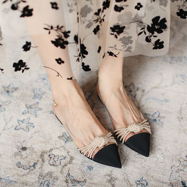 sandals -68 fairy sandals spring and summer flat bottom heel pointed temperament banquet shallow mouth single shoes women's pearl muiu, Black
sandals -68 fairy sandals spring and summer flat bottom heel pointed temperament banquet shallow mouth single shoes women's pearl muiu, Black