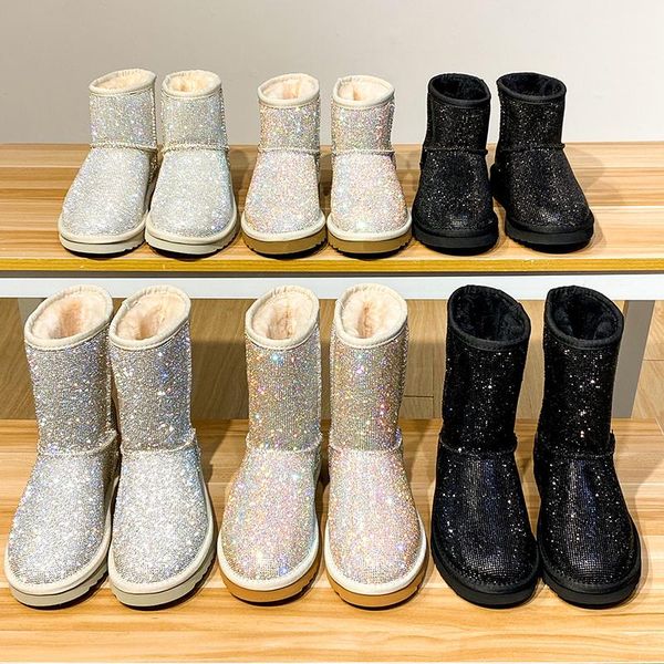 vogue of fund 2021 heavy cylinders with diamond drill waterproof sheep fur one short boots cotton shoes, Black
vogue of fund 2021 heavy cylinders with diamond drill waterproof sheep fur one short boots cotton shoes, Black