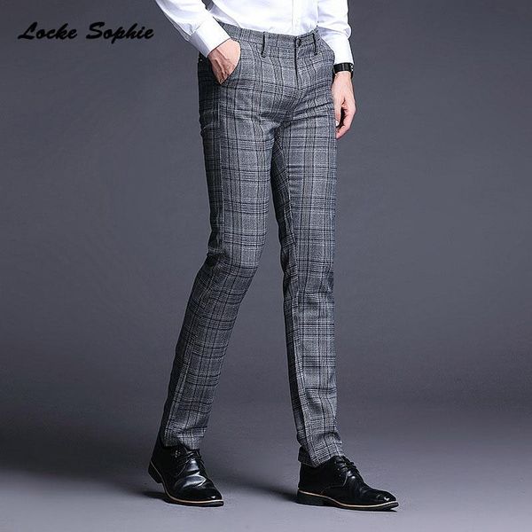 men's pants high waist plus size pencil trousers 2021 autumn fashion cotton blend plaid suit men skinny business, Black
men's pants high waist plus size pencil trousers 2021 autumn fashion cotton blend plaid suit men skinny business, Black
