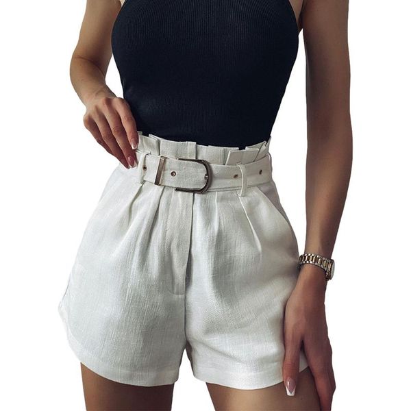 women's shorts 2021 women\u2021s summer loose short pants with waistband fashion solid color high waist casual, White;black
women's shorts 2021 women\u2021s summer loose short pants with waistband fashion solid color high waist casual, White;black