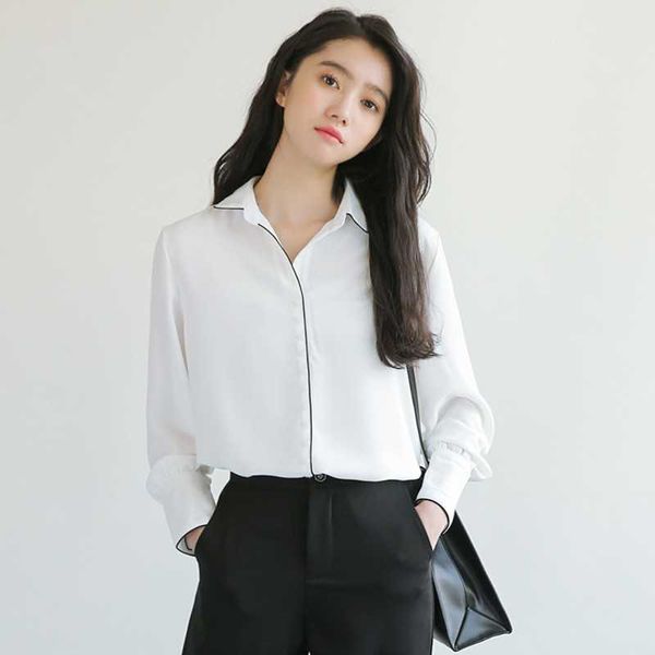 fashion women ladies long sleeve loose chiffon blouse summer turn-down collar neck casual white botton shirt 210601
fashion women ladies long sleeve loose chiffon blouse summer turn-down collar neck casual white botton shirt 210601