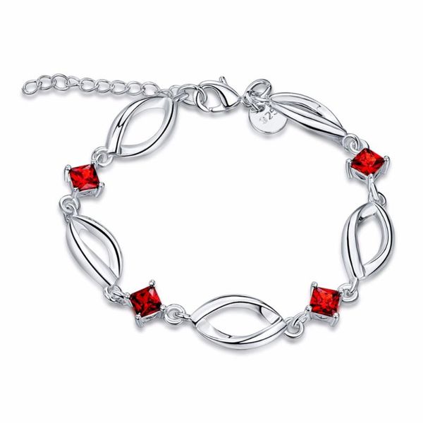 charm bracelets 2021 style jewelry standard sterling silver bracelet red square zircon fashion openwork ladies water buckle, Golden;silver
charm bracelets 2021 style jewelry standard sterling silver bracelet red square zircon fashion openwork ladies water buckle, Golden;silver