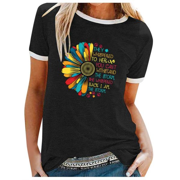 mother's day t-shirt women colorful sunflower letter print t shirt summer short sleeve casual tee mulher camisetas women's, White
mother's day t-shirt women colorful sunflower letter print t shirt summer short sleeve casual tee mulher camisetas women's, White