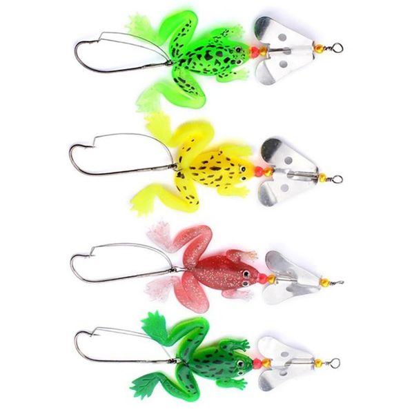 fishing hooks 4pcs lure false frogs shape eco-friendly lifelike artificial soft bait crankbait with single high carbon steel hook
fishing hooks 4pcs lure false frogs shape eco-friendly lifelike artificial soft bait crankbait with single high carbon steel hook