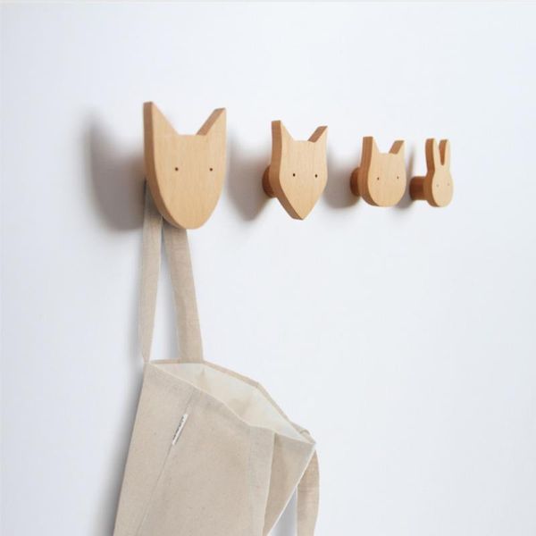 hooks & rails 1pc natural oak wood solid hook cute animal home decor clothes hanger wall mounted key holder rack modern storage
hooks & rails 1pc natural oak wood solid hook cute animal home decor clothes hanger wall mounted key holder rack modern storage