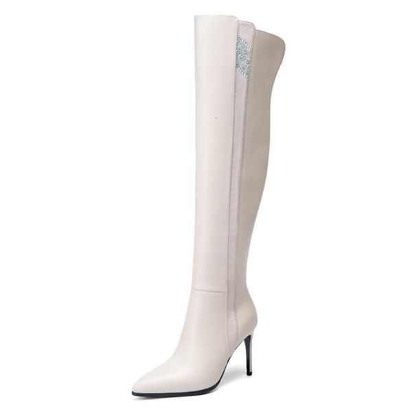 boots meotina winter over the knee women natural genuine leather zip thin heel tall crystal super high shoes lady 391 51am, Black
boots meotina winter over the knee women natural genuine leather zip thin heel tall crystal super high shoes lady 391 51am, Black