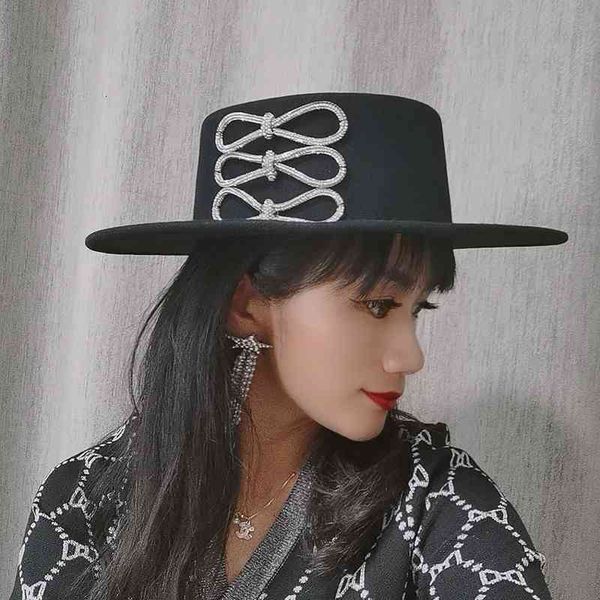 berets winter female wool flat-roofed ceremony hat for women diamond bow black is contracted ur91, Blue;gray
berets winter female wool flat-roofed ceremony hat for women diamond bow black is contracted ur91, Blue;gray