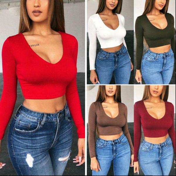 solid vest women tank crop autumn deep v neck beach sports short bustier, White 
solid vest women tank crop autumn deep v neck beach sports short bustier, White