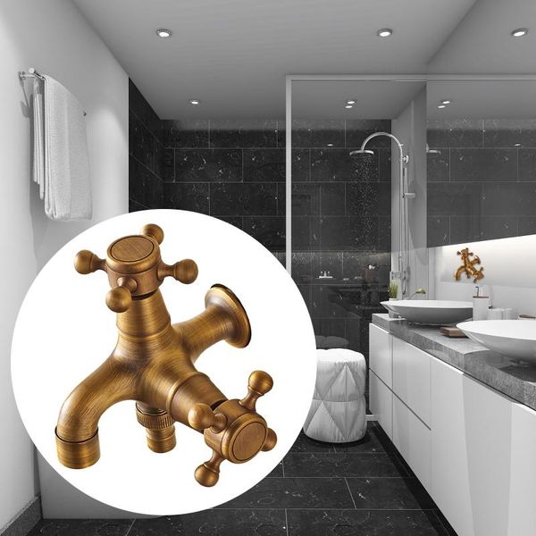 bathroom shower sets double outlet tap, garden tap in antique style, ball drain lever washing machine made of copper
bathroom shower sets double outlet tap, garden tap in antique style, ball drain lever washing machine made of copper