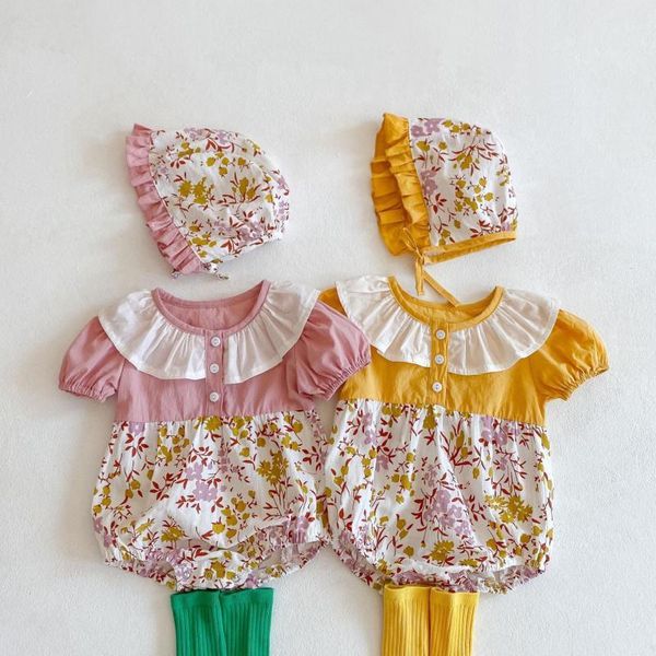 2pcs toddler kids baby girl clothes floral jumpsuit summer puff sleeve girls bodysuit sunsuit outfits hat 210413, White
2pcs toddler kids baby girl clothes floral jumpsuit summer puff sleeve girls bodysuit sunsuit outfits hat 210413, White