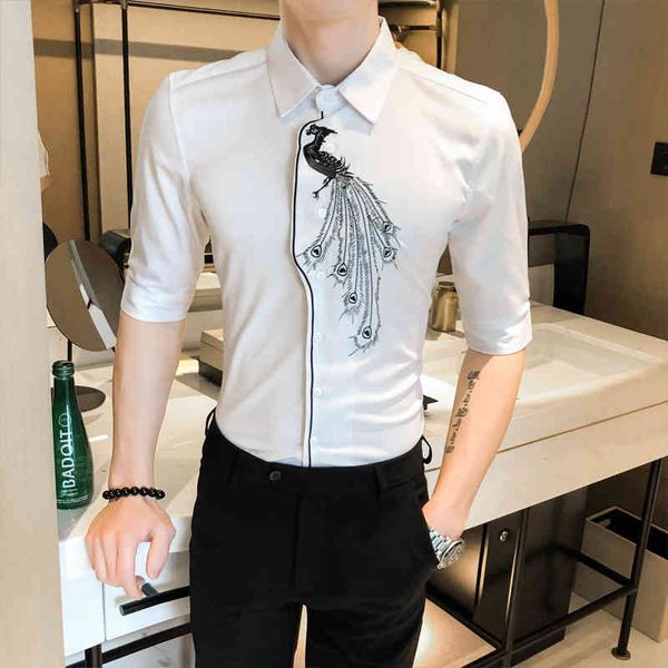 men's casual shirts half-mango male shirt, summer fashion, embroidery, asymmetric, slim, for club, 3xl n963, White;black
men's casual shirts half-mango male shirt, summer fashion, embroidery, asymmetric, slim, for club, 3xl n963, White;black