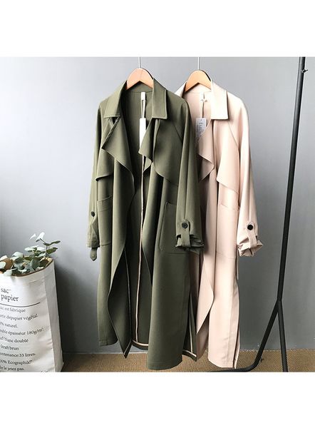 new outerwear women trench coat belt knee length fashion asymmetric high street coats slim waisted casual trenches midi red, Tan;black
new outerwear women trench coat belt knee length fashion asymmetric high street coats slim waisted casual trenches midi red, Tan;black