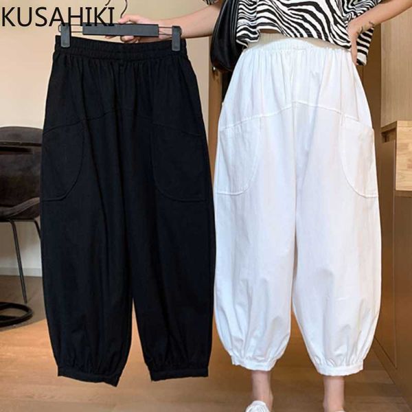 kusahiki women pants summer stretch high waist ankle-length trousers causal solid harem pants mujer pantalones 6j535 210602, Black;white
kusahiki women pants summer stretch high waist ankle-length trousers causal solid harem pants mujer pantalones 6j535 210602, Black;white