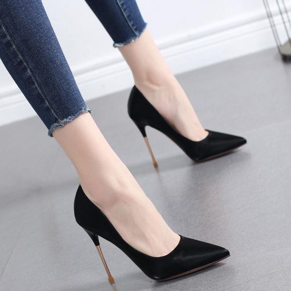 dress shoes mghy pumps 34-40 size , 9cm heel, pointed high heels ladies metal stilettos french girls office 001, Black
dress shoes mghy pumps 34-40 size , 9cm heel, pointed high heels ladies metal stilettos french girls office 001, Black