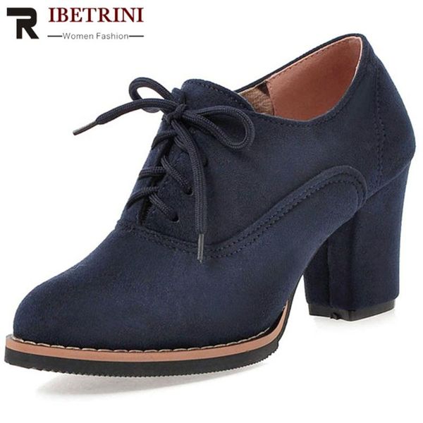 dress shoes ribetrini retro women flock spring sewing lace up high heels solid pumps brand designer round toe, Black
dress shoes ribetrini retro women flock spring sewing lace up high heels solid pumps brand designer round toe, Black
