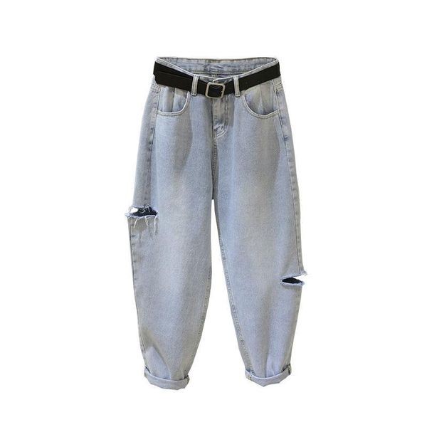 women's jeans donsignet ripped 2021 summer korean version high waist large size student loose wide legs ankle-length pants, Blue
women's jeans donsignet ripped 2021 summer korean version high waist large size student loose wide legs ankle-length pants, Blue