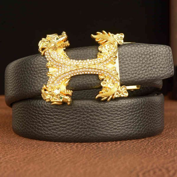 belts i-shaped dragon zodiac leather cow men's automatic buckle personalized diamond inlaid casual trouser, Black;brown
belts i-shaped dragon zodiac leather cow men's automatic buckle personalized diamond inlaid casual trouser, Black;brown