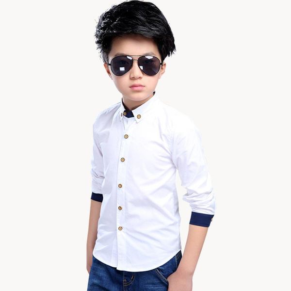 shirts 2021 boys solid white shirt for turn down collar school causal spring clothes 6 8 10 12 14, White;black
shirts 2021 boys solid white shirt for turn down collar school causal spring clothes 6 8 10 12 14, White;black