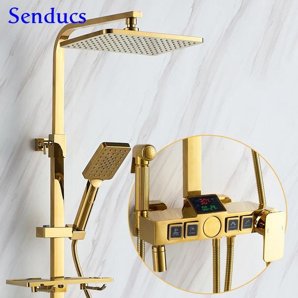 bathroom shower system senducs gold mixer faucets 10 inch rainfall head square thermostatic set sets
bathroom shower system senducs gold mixer faucets 10 inch rainfall head square thermostatic set sets