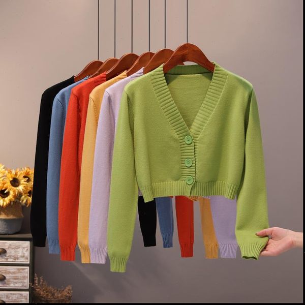 spring womens women sweater cropped cardigan sweaters casual female button v neck single breasted loose long sleeve knitted, White;black
spring womens women sweater cropped cardigan sweaters casual female button v neck single breasted loose long sleeve knitted, White;black