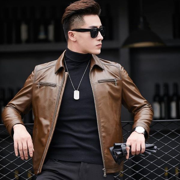men's leather & faux jacket sheepskin genuine coats men short spring autumn jackets cuero genuino 81x88007 yy275, Black
men's leather & faux jacket sheepskin genuine coats men short spring autumn jackets cuero genuino 81x88007 yy275, Black